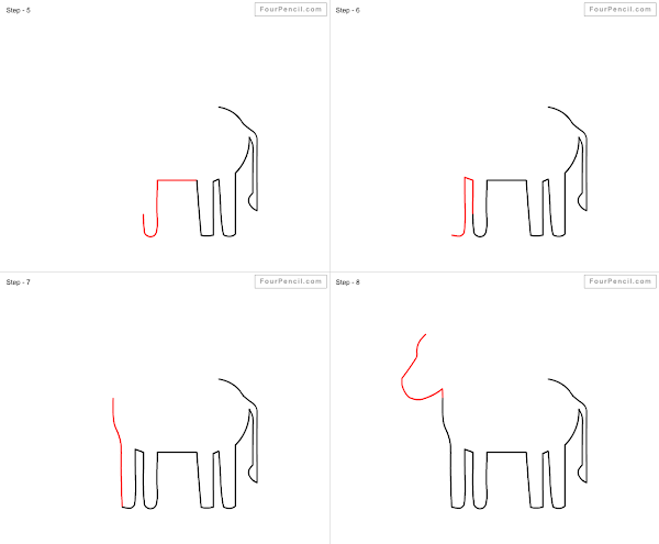 How to draw Donkey - slide 1