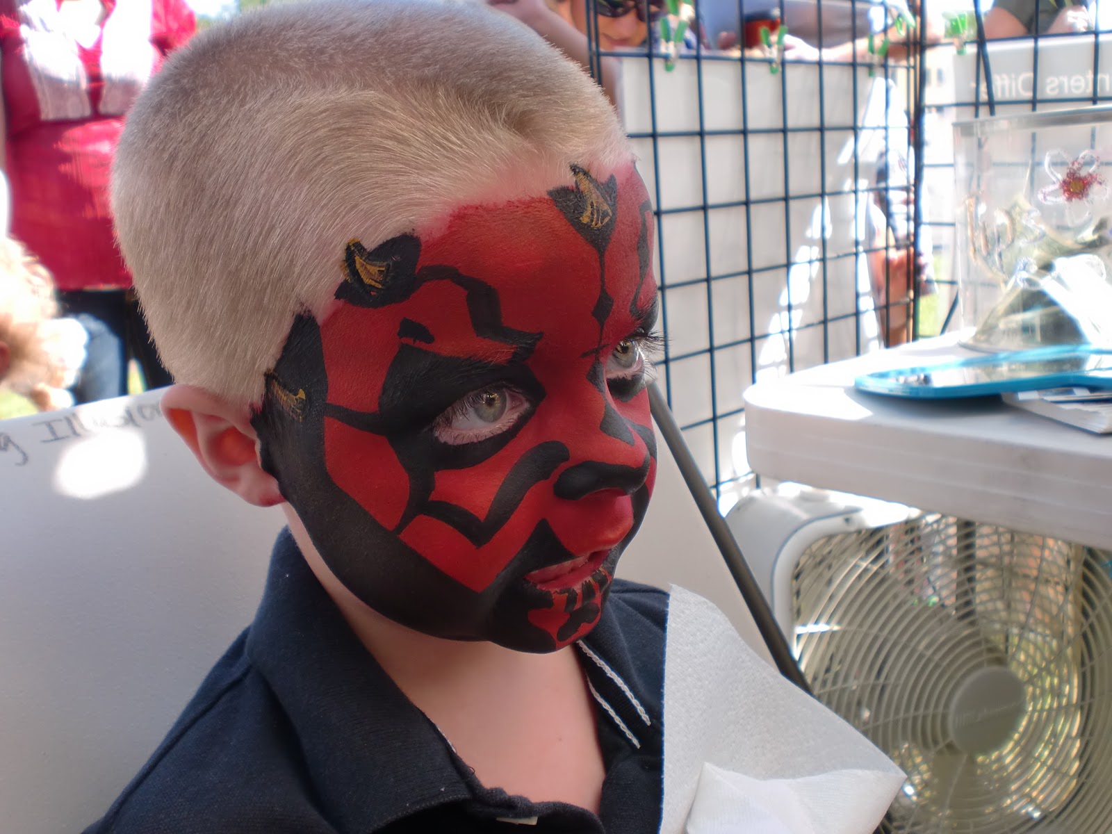 Face Painting Illusions and Balloon Art, LLC Face Painting Darth Mall