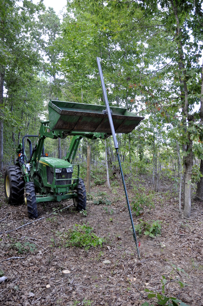 Frontend loader mounted tpost installer Buffalo Dan's Bison