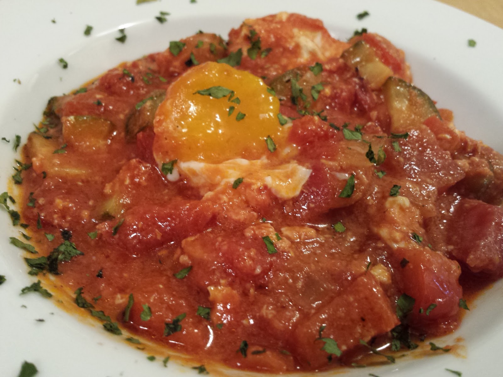 "So what are you making for dinner?" Eggs in Purgatory