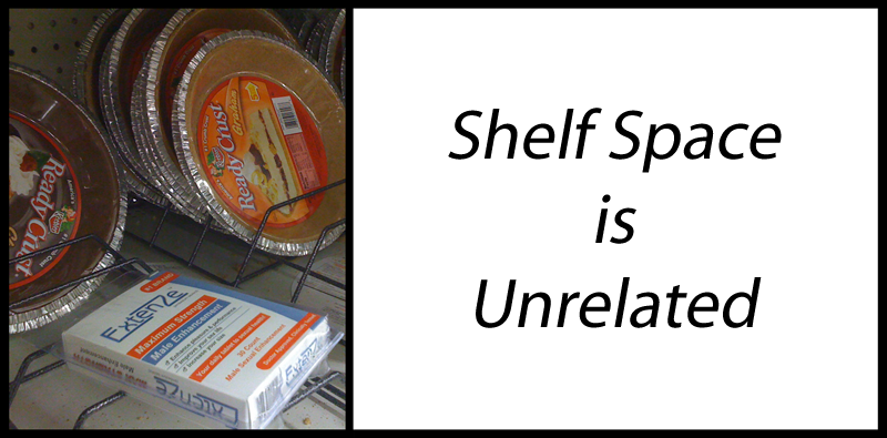 Shelf Space Is Unrelated