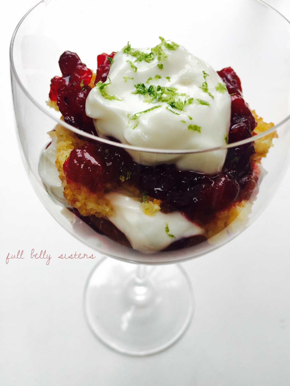 Greek Yogurt Cornbread Cranberry Trifle