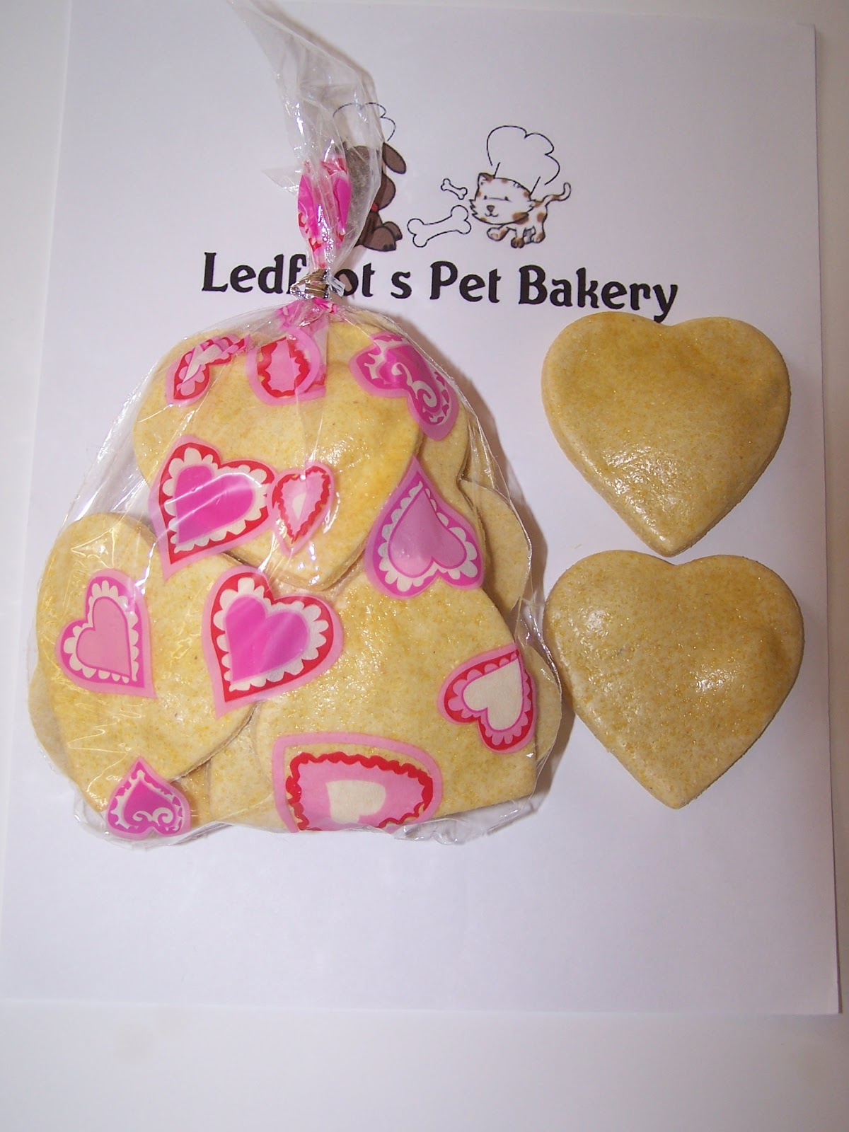 Ledfoots Pet Bakery Heart Shaped Dog Treats for Valentine's Day
