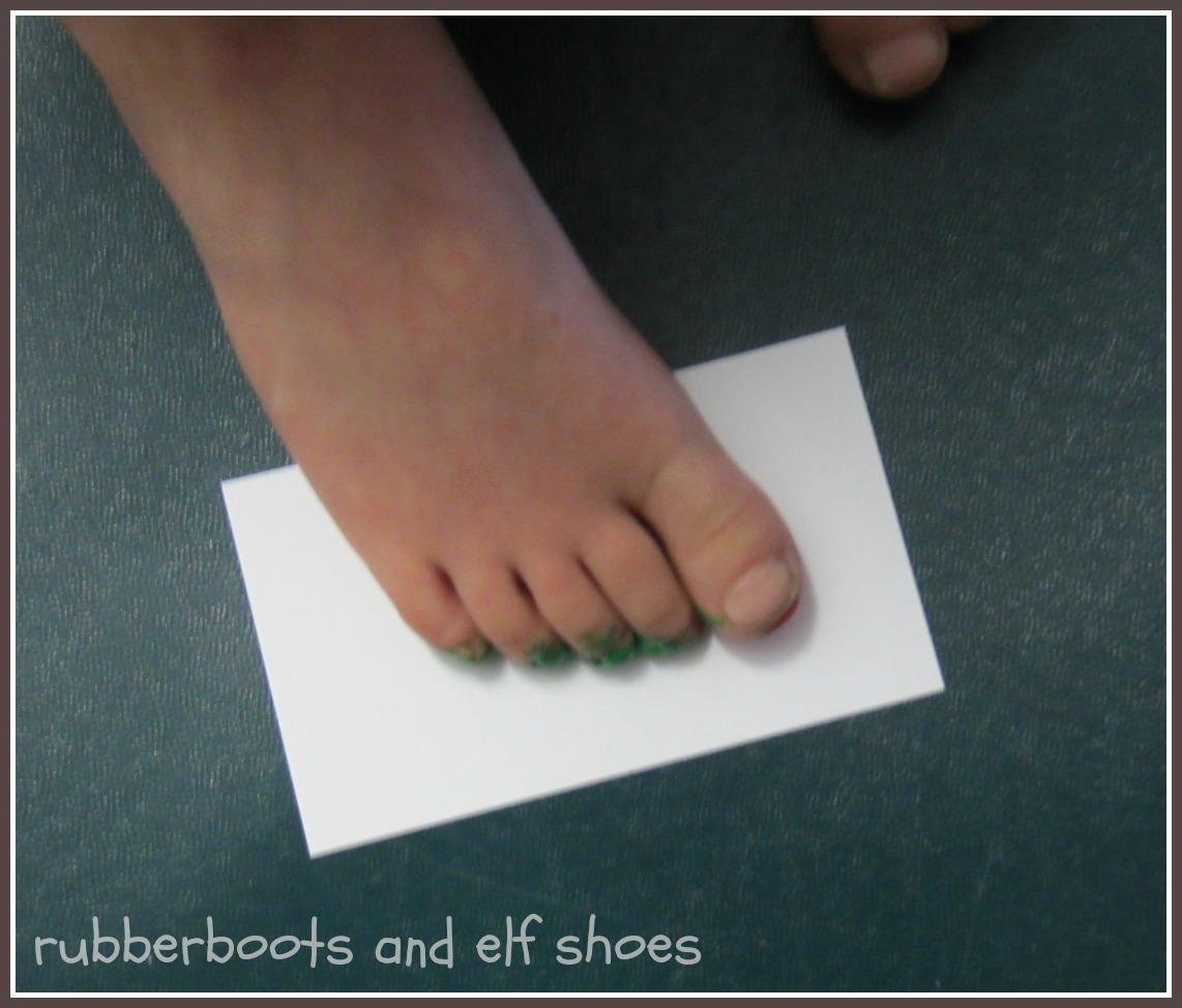 Toe shoes toes paint print socks off caterpillars elf boots