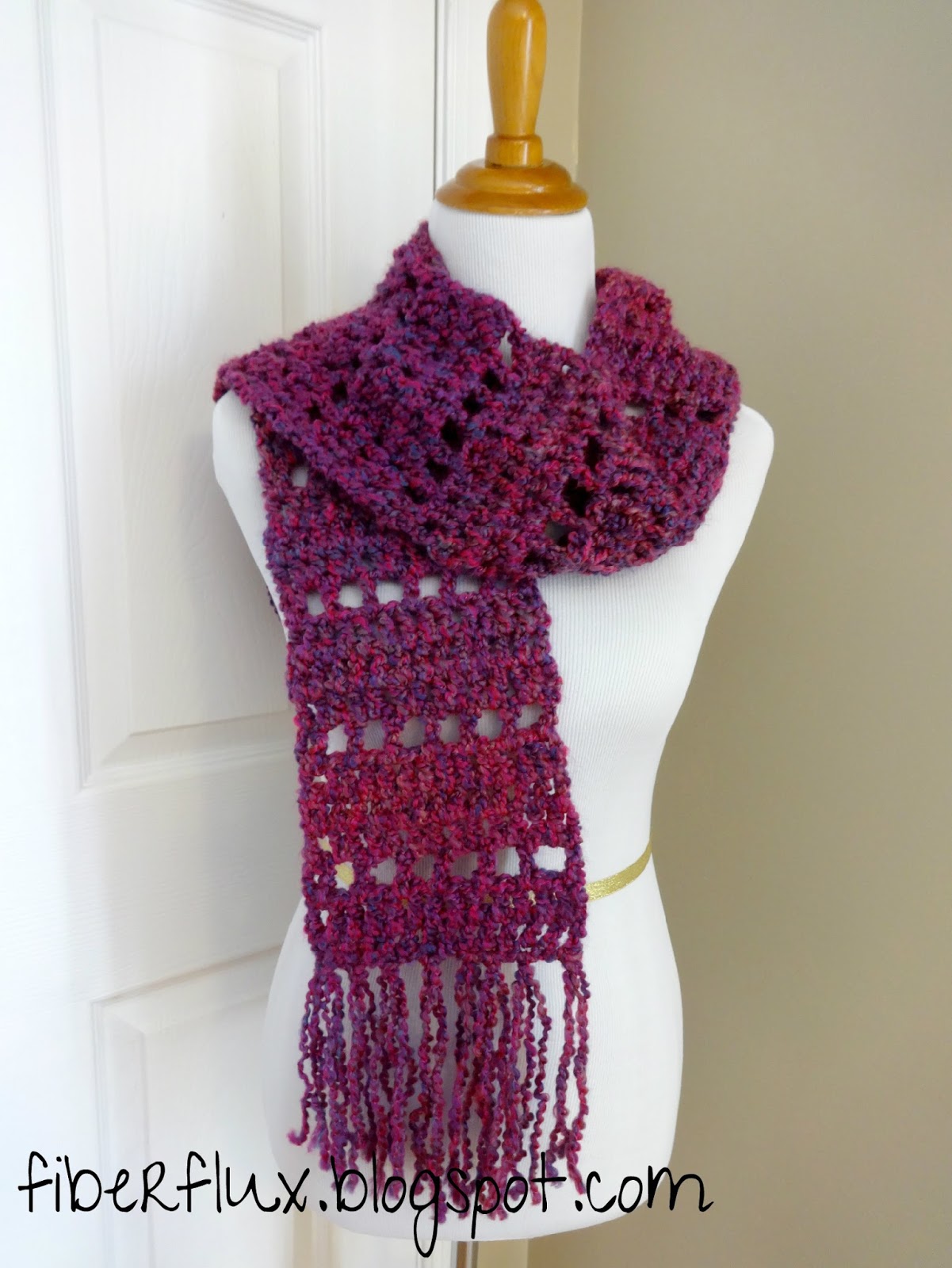 Fiber Flux: Free Crochet Pattern...Mulberry Scarf!