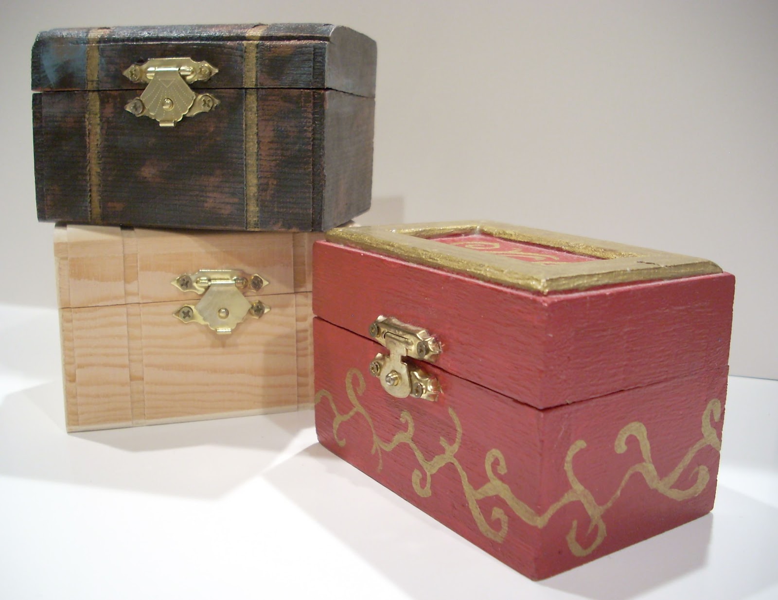 Crafters In Disguise Painted Trinket Boxes