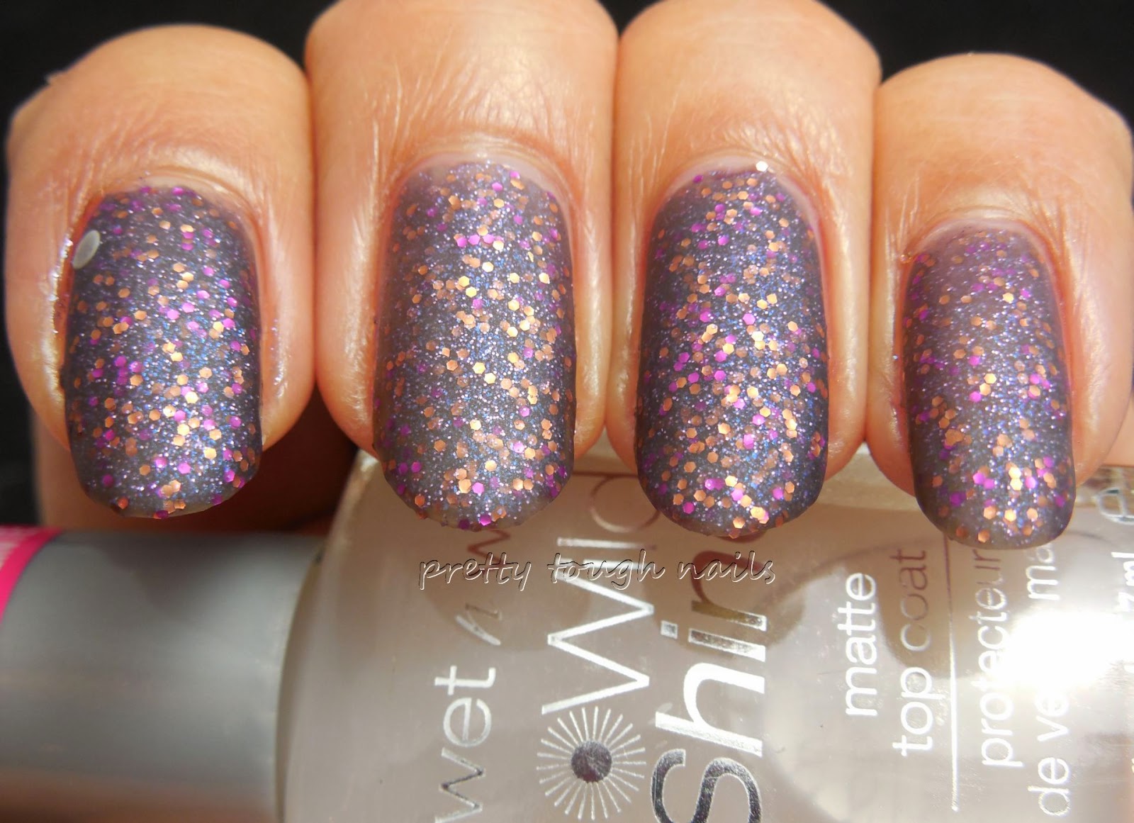 Orly Interglactic Space With Wet 'n' Wild Matte Topcoat