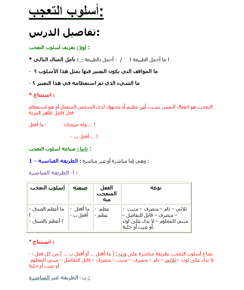 اسلوب التعجب مدونة