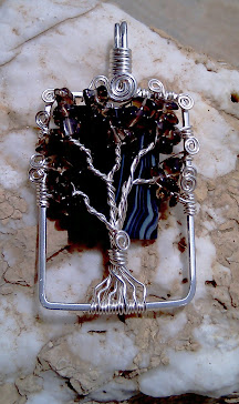 Tree of life with onyx and smoky quartz