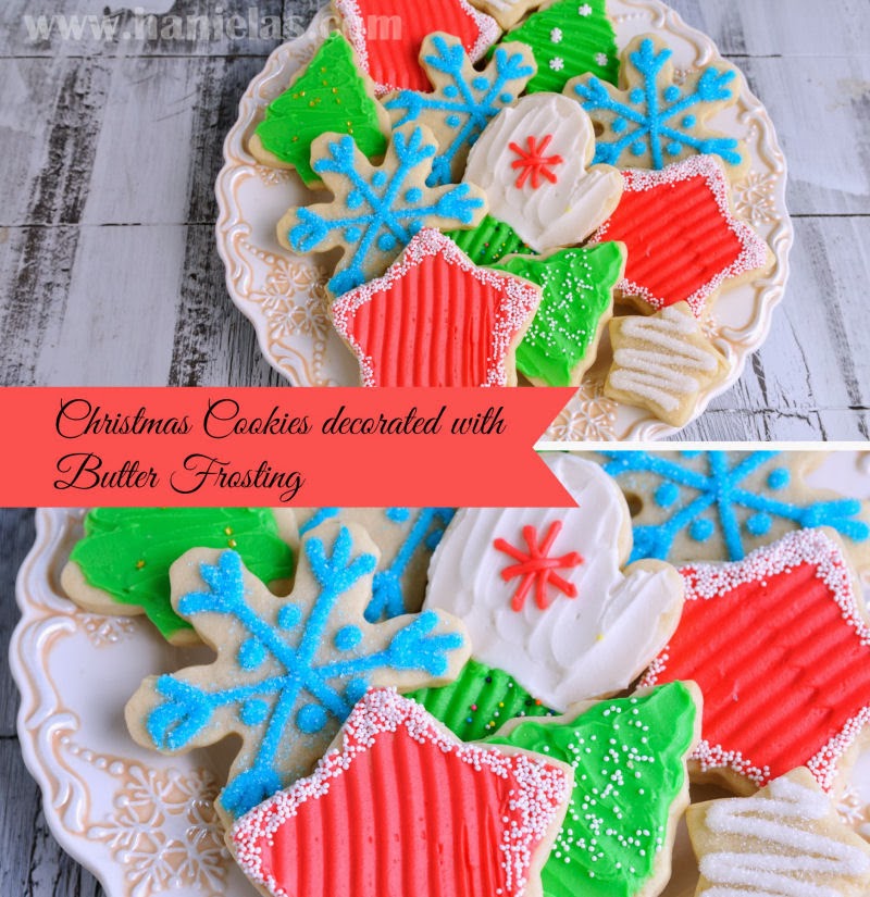 Frosted peppermint brownie cookies from scratch Haniela's: Christmas Cookies Decorated with Butter Frosting