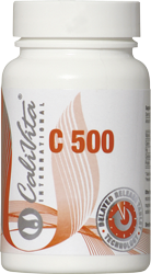 Prikaz kutije preparata C 500 - c vitamina pojačanog bioflavonoidima i prahom šipka