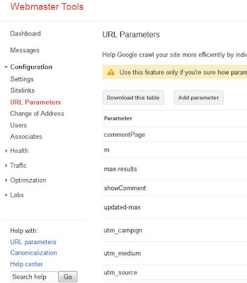 Pengaturan URL Parameter