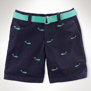 Whale print shorts