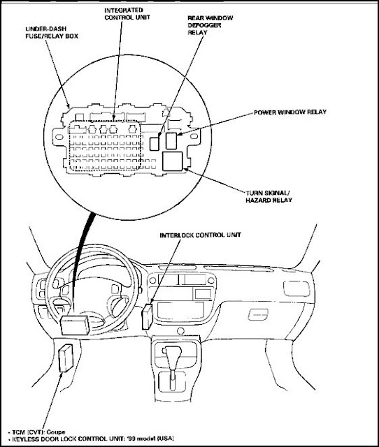 2000 Honda civic windshield wiper fuse