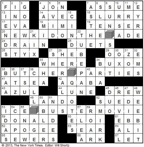 The New York Times Crossword in Gothic January 2014