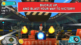Screenshot showing Phineas jumping a ramp. 