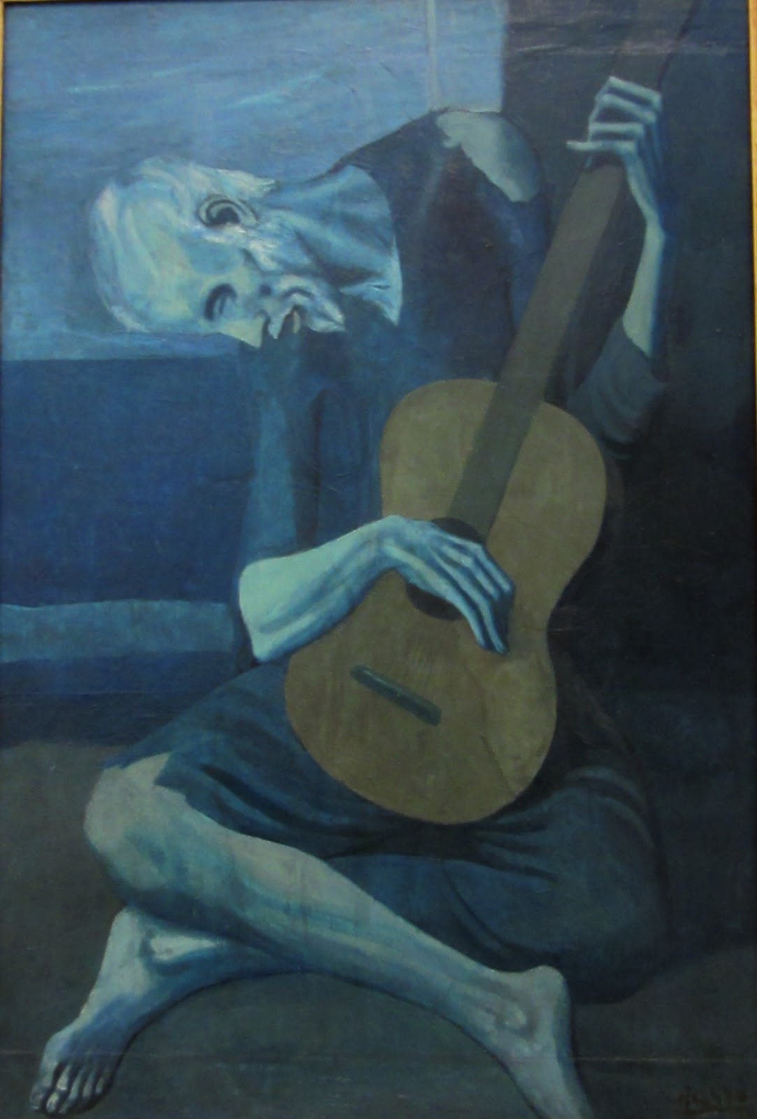 picasso guitarist painting