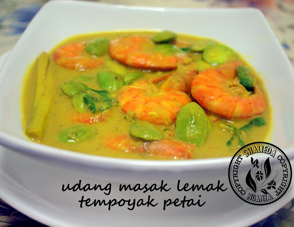 Pesona Cinta Cida de'Nuanza udang masak lemak tempoyak petai