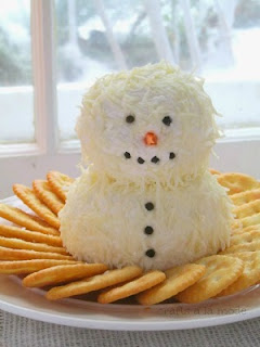 How to make a snowman cheese ball