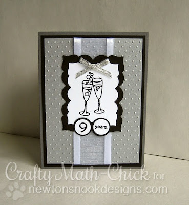 Anniversary card by Crafty Math Chick | Years for Cheers by Newton's Nook Designs