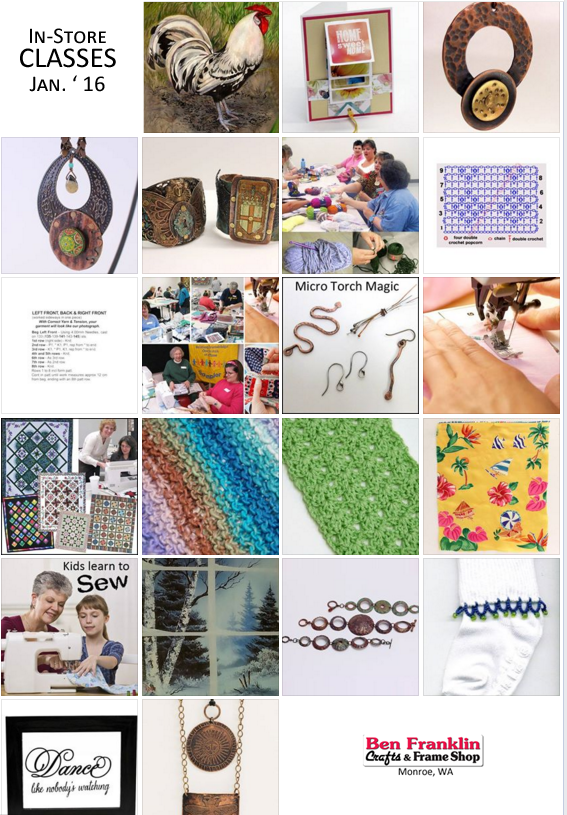 Ben Franklin Crafts and Frame Shop, Monroe, WA Craft Classes at Ben