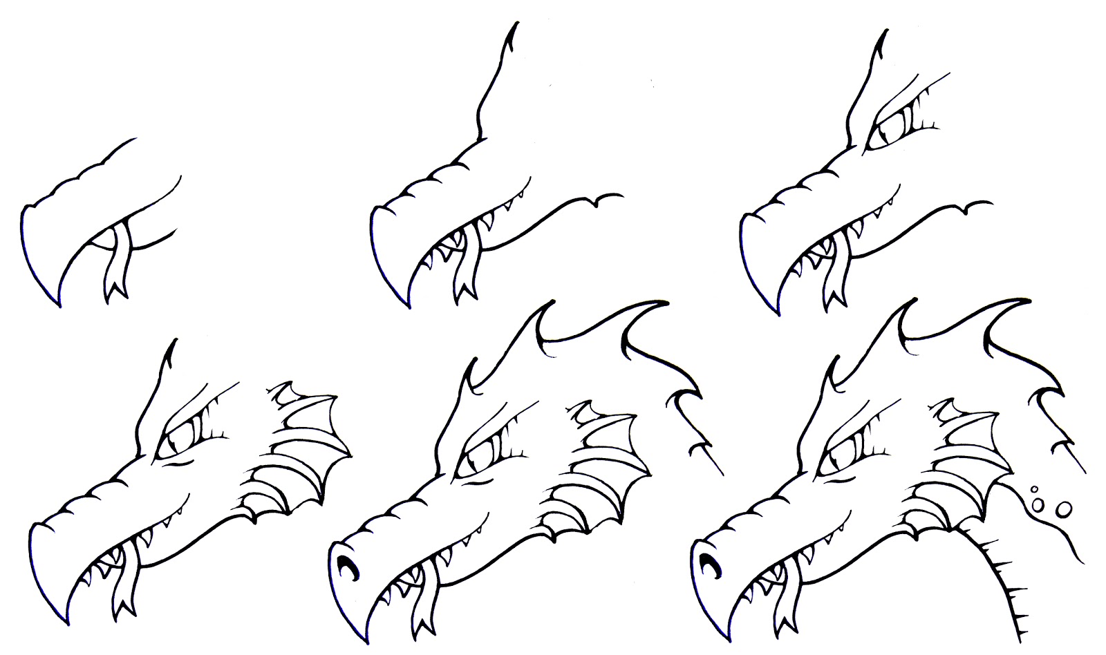 How to Draw a Dragon (Dragons) Step by Step