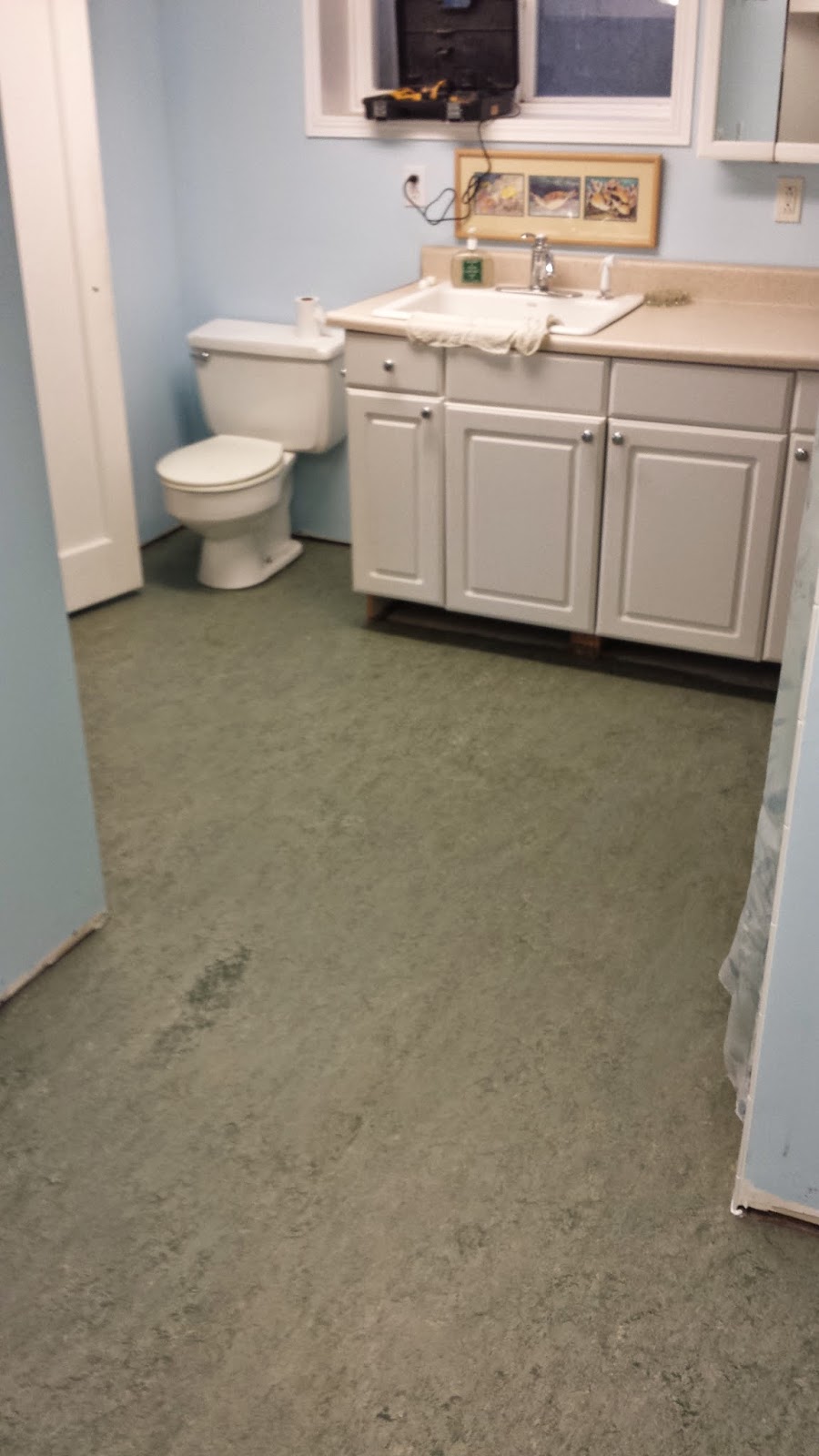 West Seattle Bathroom Installed With Marmoleum Discontinued West Seattle Bathroom Installed With Marmoleum Discontinued