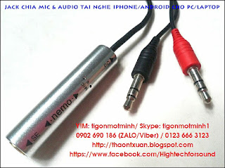 Jack chuyển 2.5, 3.5, 6.3 và dây cáp nối dài cho tai nghe, loa