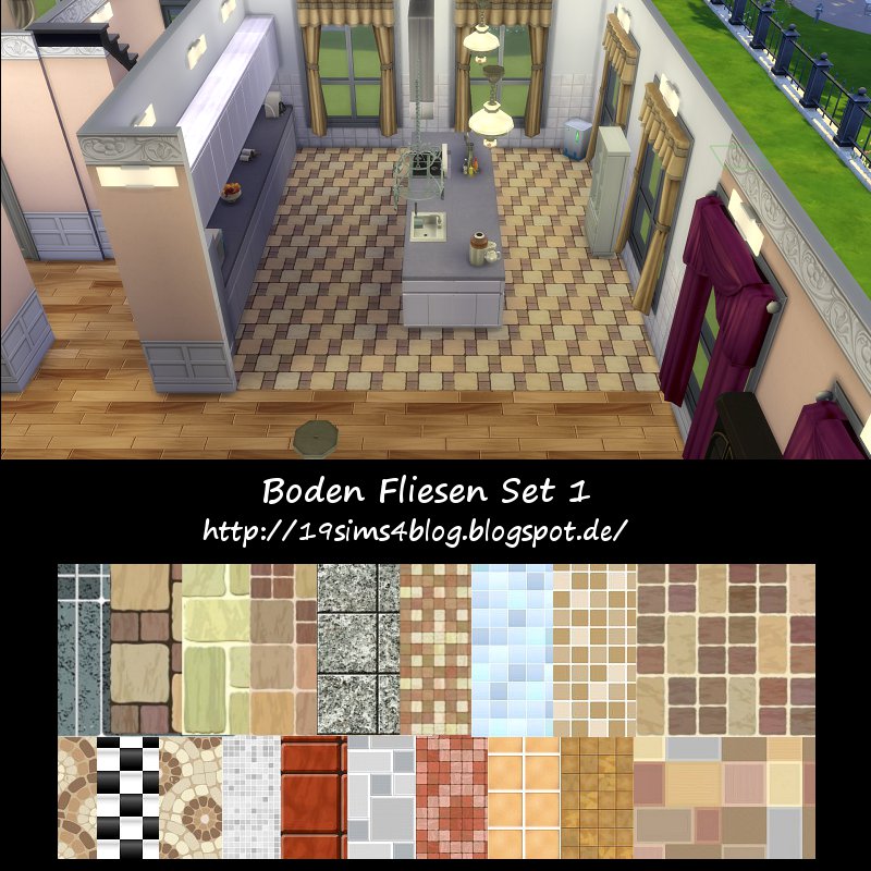19 Sims 4 Blog Boden Fliesen Set 1