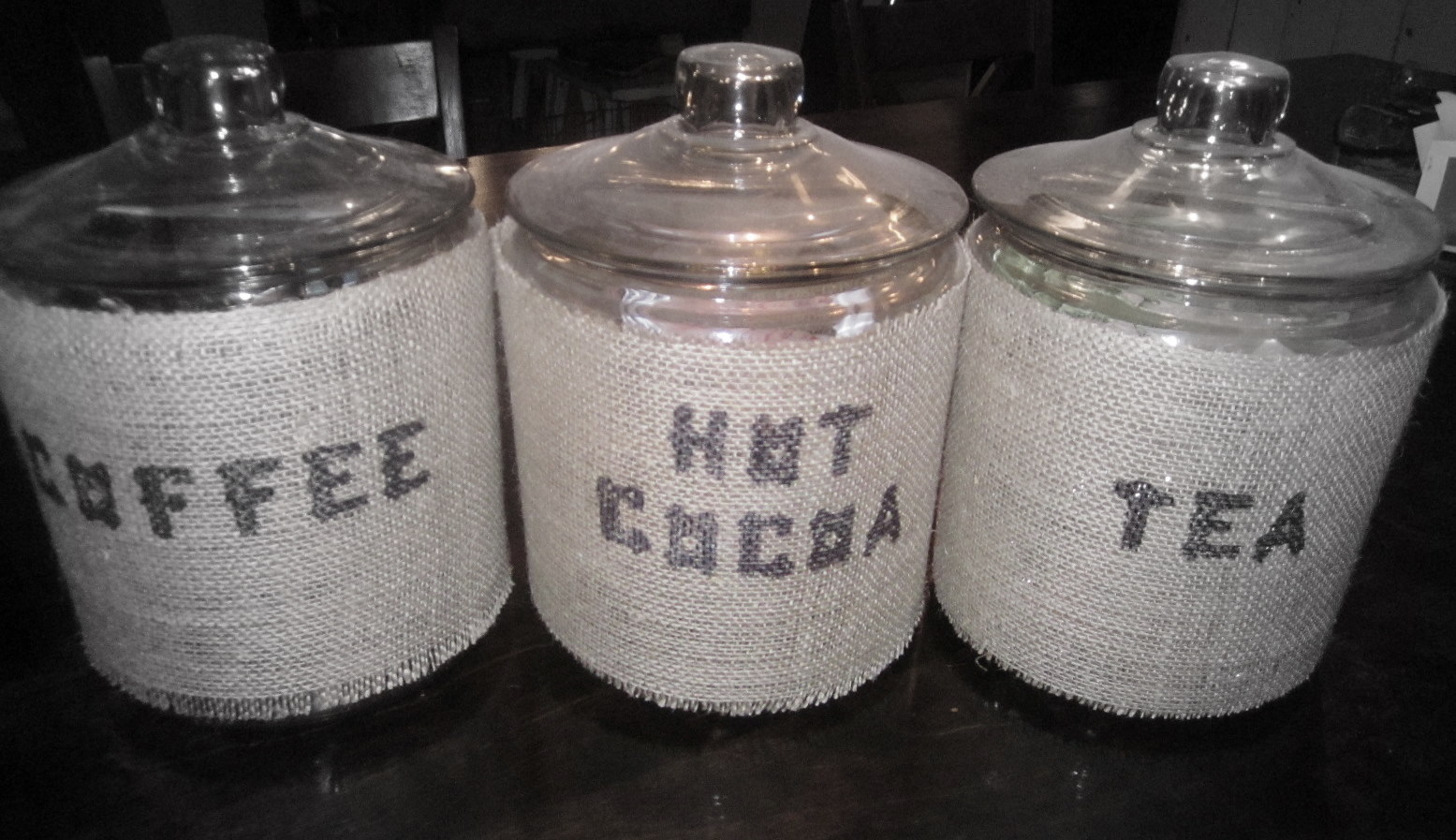 Down to Earth Style Burlap Canister Upgrade