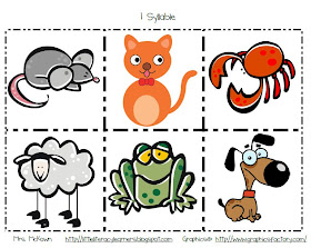 Little Literacy Learners: Animal Syllable Cards