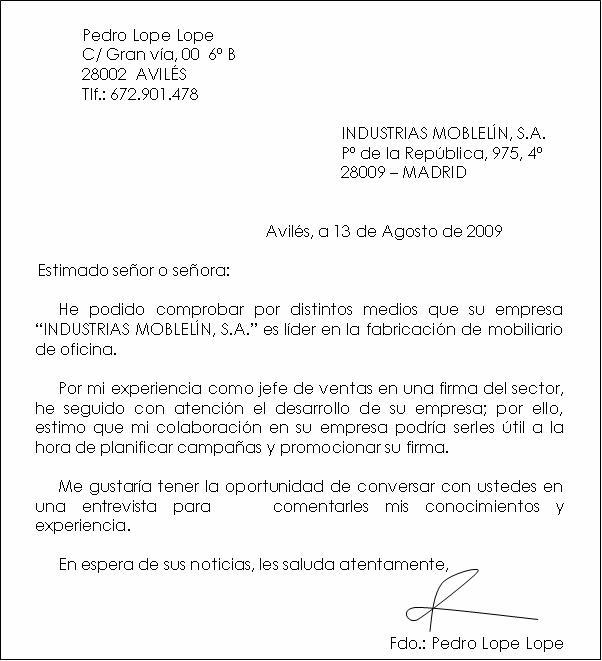 Como Escribir La Carta De Presentacion Modelo Curriculum