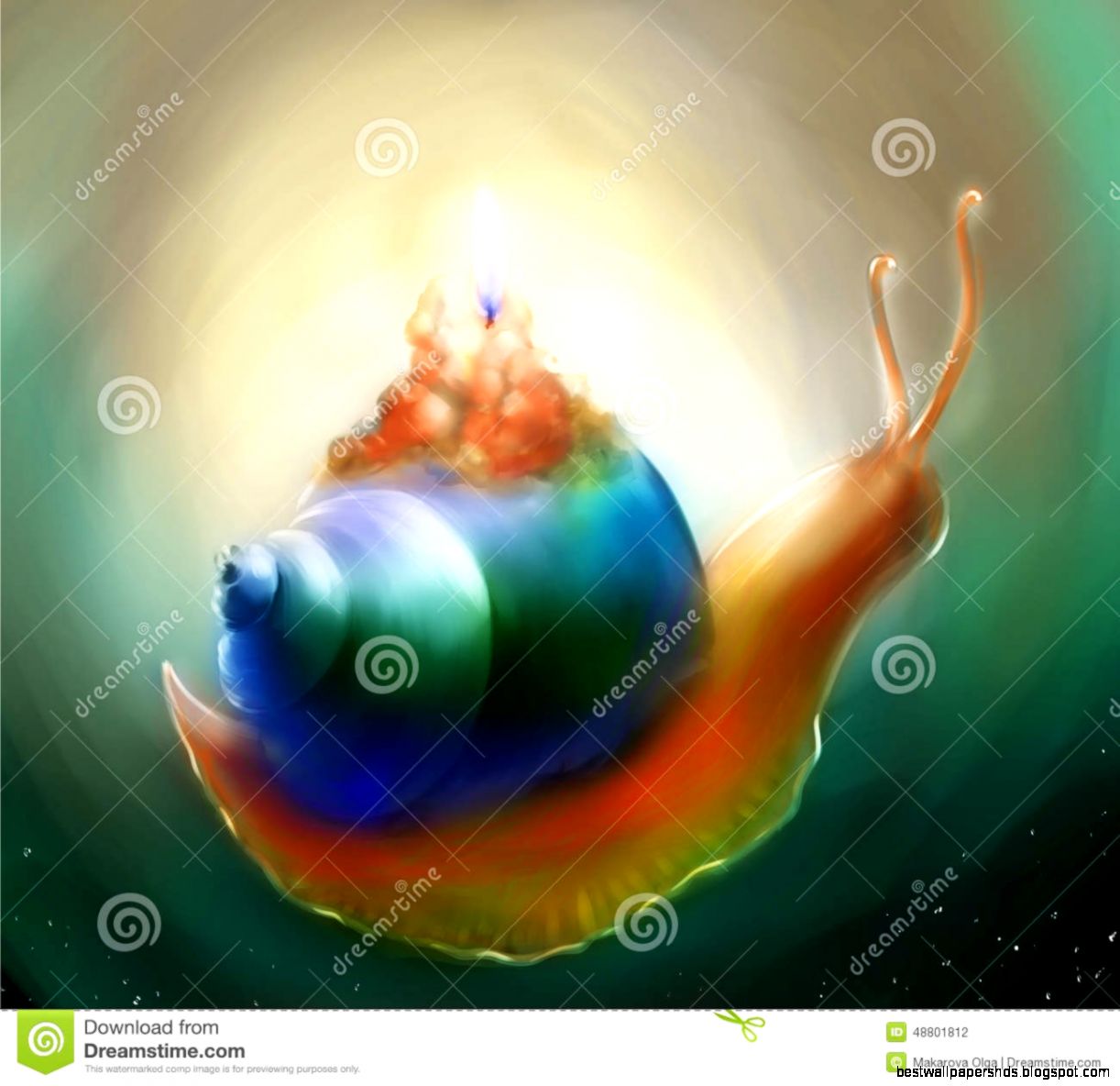 Fantasy Snail Candle Stock Illustration Image 48801812 Fantasy Snail Candle Stock Illustration Image 48801812