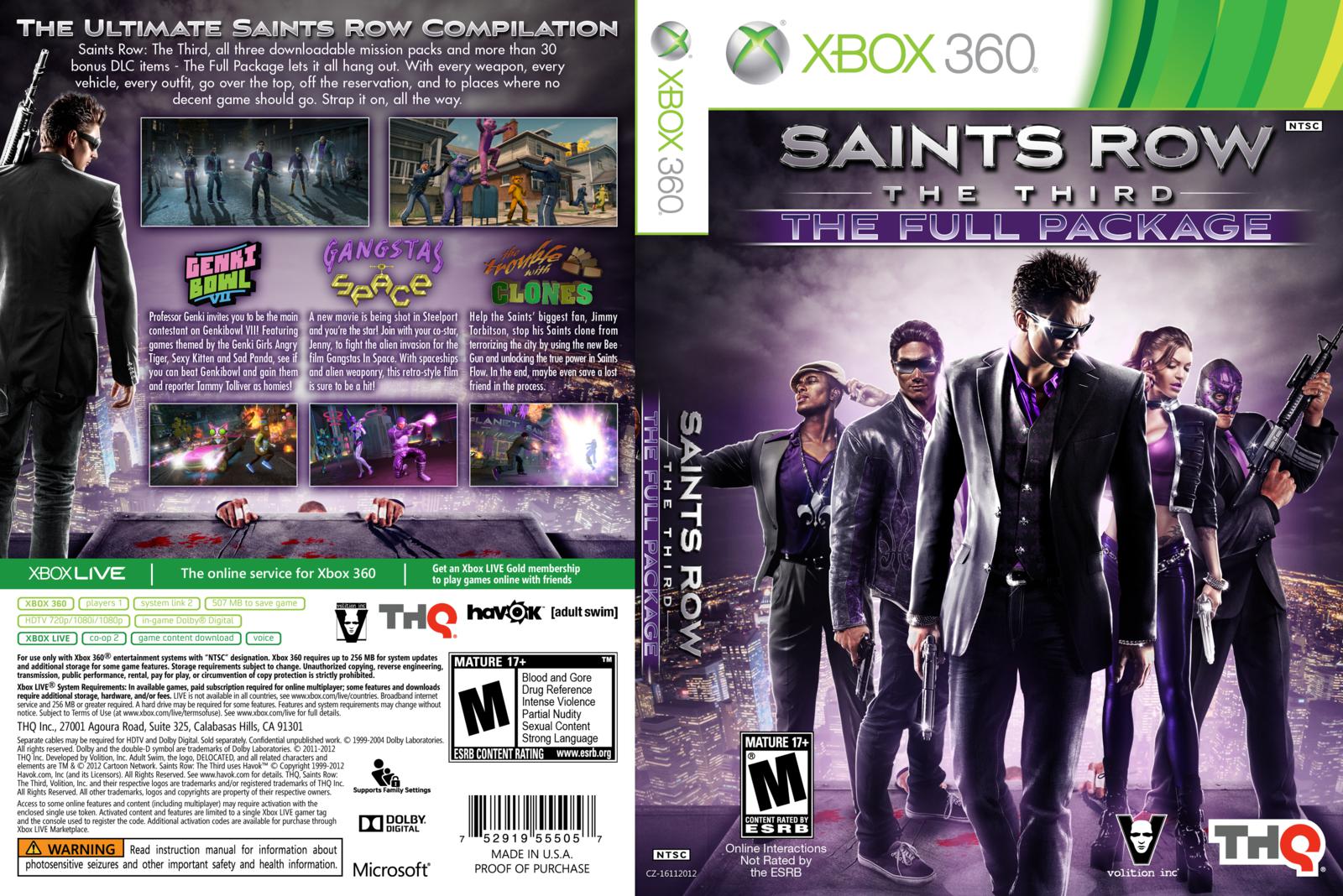 SAINTS ROW THE THIRD THE FULL PACKAGE xboxbrasil360