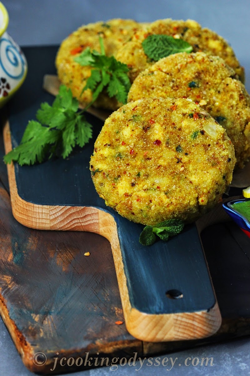 Jagruti's Cooking Odyssey Tofu and Broken wheat Cutlet Tofu Dalia Cutlet