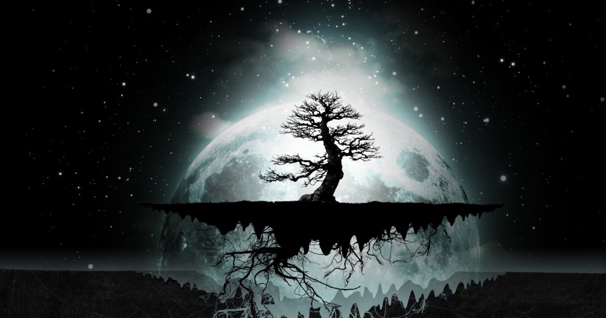 Digital Art HD Wallpapers: TREE + MOON
