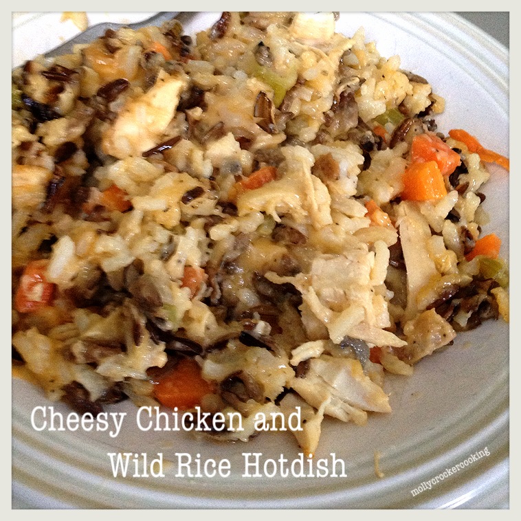Molly Crocker Cooking Cheesy Chicken & Wild Rice Hotdish