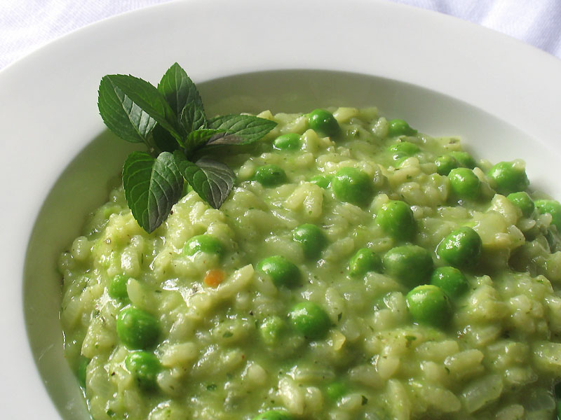 Green Pea Risotto | Lisa's Kitchen | Vegetarian Recipes | Cooking Hints