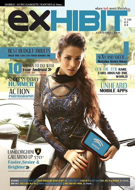 Malaika Arora on the cover page of Exhibit - September 2012