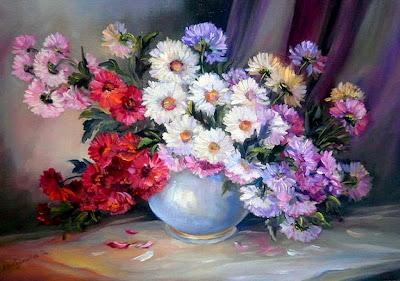 pintura-al-oleo-de-flores