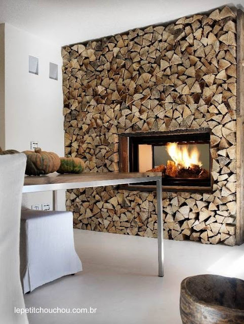 Arquitectura de Casas: Chimeneas y hogares de leños.