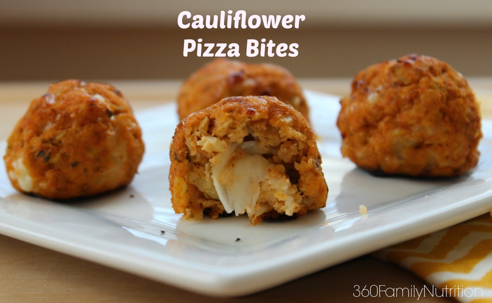 360FamilyNutrition Cauliflower Pizza Bites