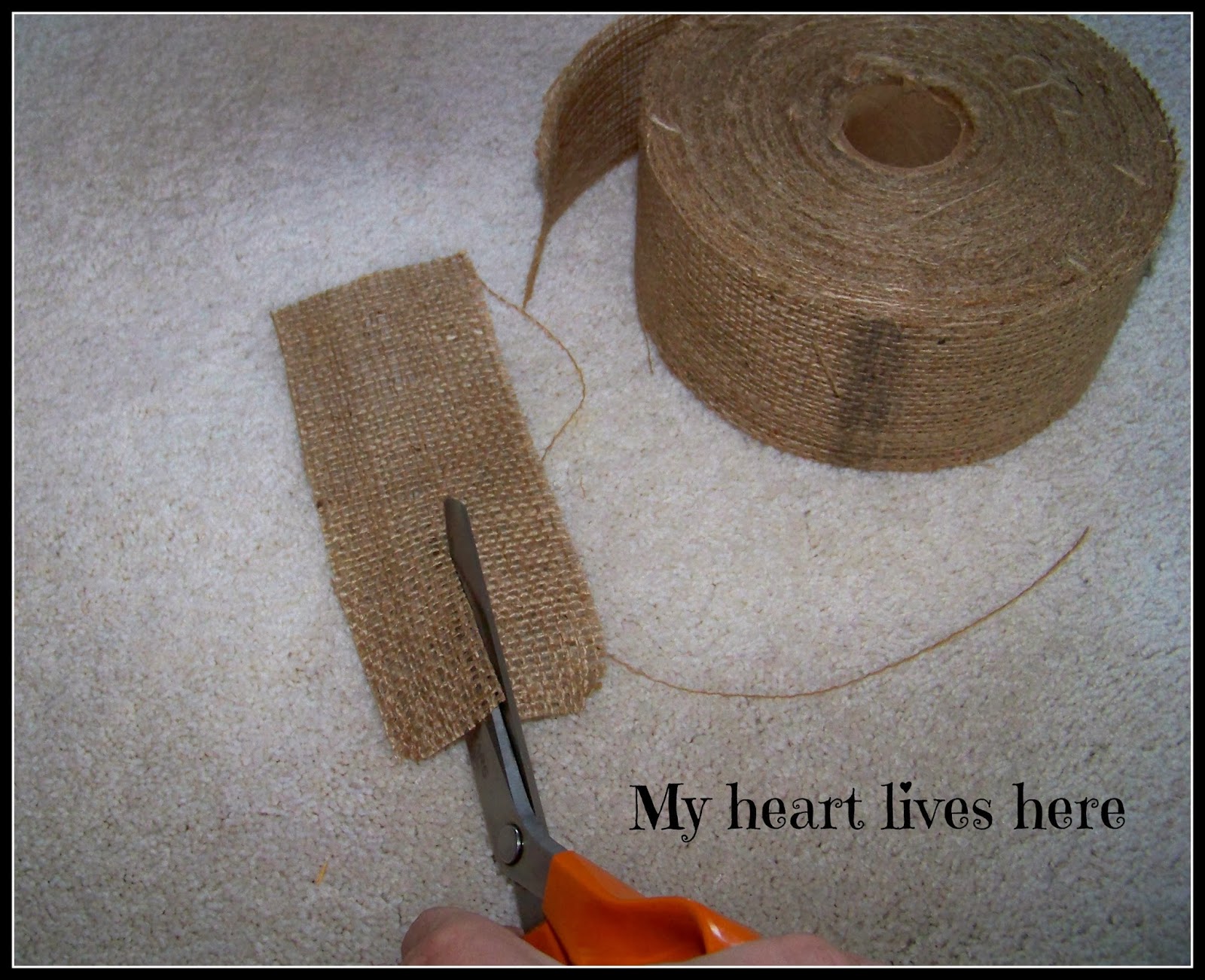 Burlap Christmas Tree My Heart Lives Here