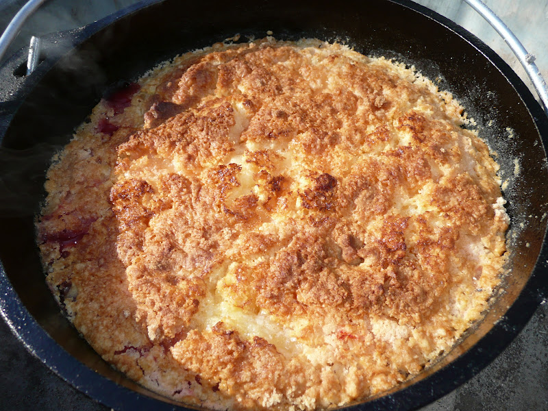 Everyday Dutch Oven Cherry Cobbler For Two