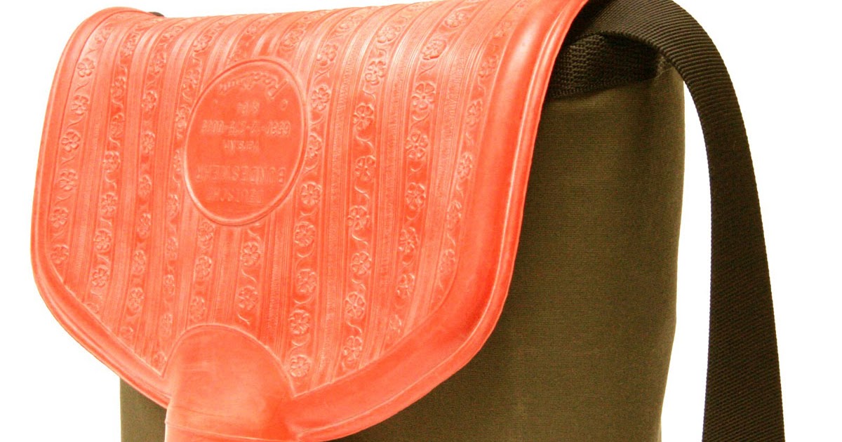  Waste Not Do Want Reclaimed Hot Water Bottle Bag = Recycled German