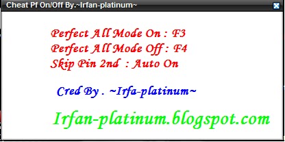 Cheat PF All Mode On/Off v.6072 Cheat+ayodance