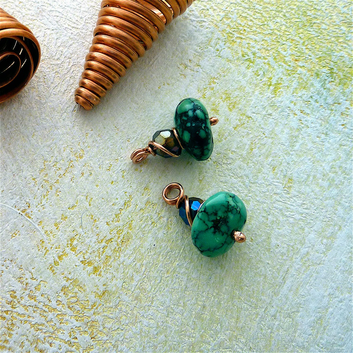 Sharilyn Miller FREE Tutorial Copper Cone Earrings!