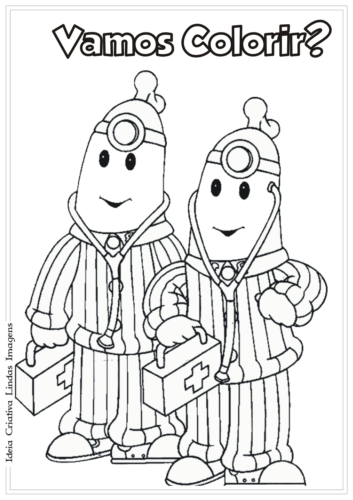 Bananas de Pijama desenho para colorir