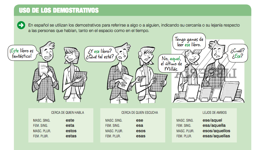 Clases de sol en Bélgica: Los demostrativos