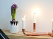 DIY copper candlestick